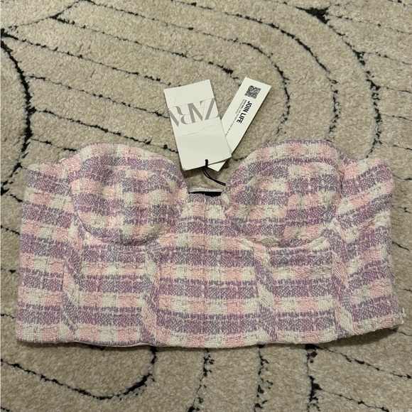Nwt Zara blogger favorite tweed corset top - Picture 1 of 5